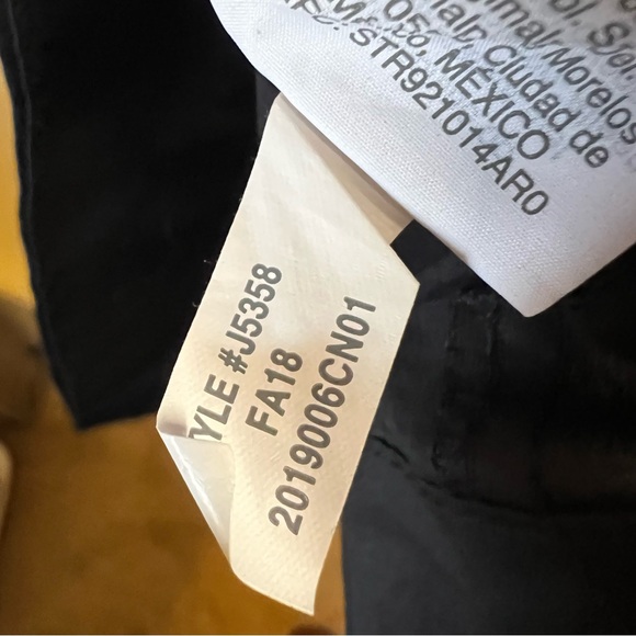 I. Crew Long Dress Black Long Sleeve Poplin Shirtdress Cotton Size 8 - Picture 12 of 13